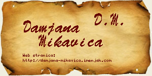 Damjana Mikavica vizit kartica